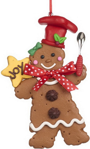 Елочная игрушка Goodwill Xmas 2024 Пряничный человечек со звездой / KL 60407_3 - фото
