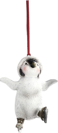 Елочная игрушка Goodwill Xmas 2024 Пингвин на коньках / D 43250 - фото