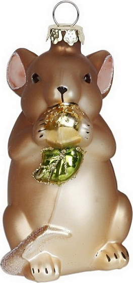 Елочная игрушка Inge's Christmas Figural Glass Ornaments. Мышь / 64056H120_1 - фото