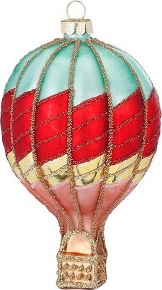 Елочная игрушка Inge's Christmas Figural Glass Ornaments. Воздушный шар / 64685H120 - фото