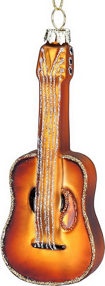 Елочная игрушка Inge's Christmas Figural Glass Ornaments. Гитара / 64794H600 - фото