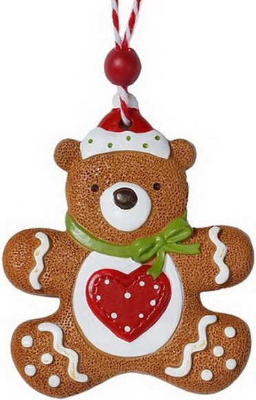 Елочная игрушка Inge's Christmas Festive Fun. Пряничный медвежонок / 700002096_2 - фото