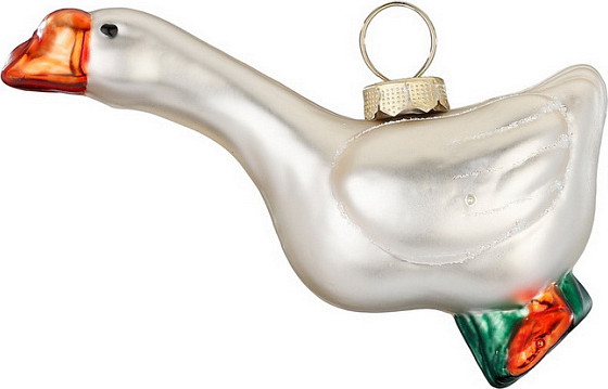 Елочная игрушка Inge's Christmas Figural Glass Ornaments. Гусь / 64899H120 - фото