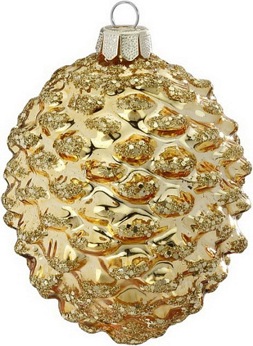 Елочная игрушка Inge's Christmas Classic Gold. Шишка / 64486H120 - фото
