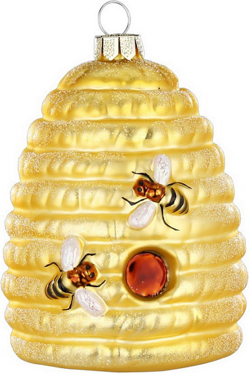 Елочная игрушка Inge's Christmas Figural Glass Ornaments. Улей / 64744H120 - фото