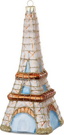 Елочная игрушка Inge's Christmas Figural Glass Ornaments. Эйфелева башня / 64653H120 - фото