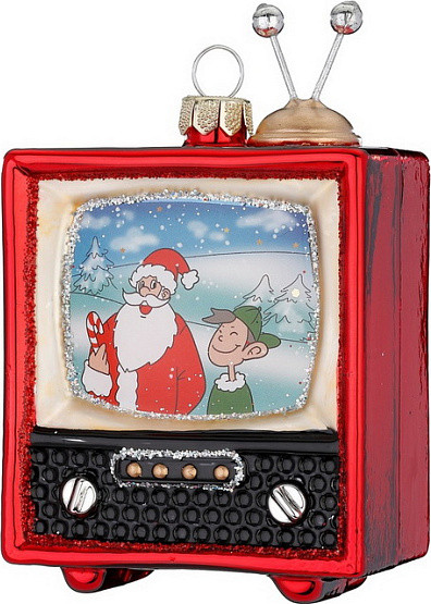 Елочная игрушка Inge's Christmas Figural Glass Ornaments. Телевизор / 64934H120 - фото