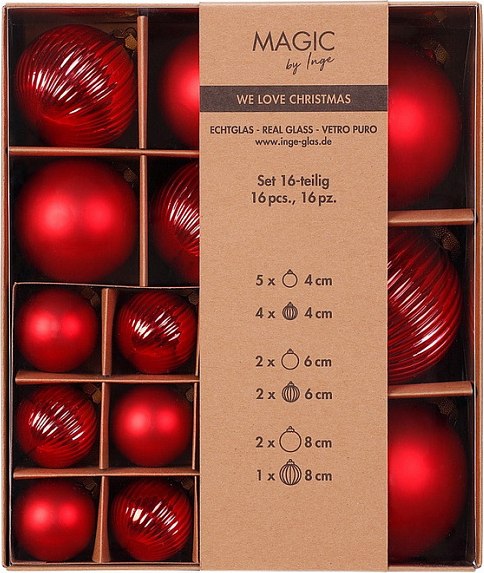 Набор шаров новогодних Inge's Christmas One-Two-Tree! / 12002P418 - фото