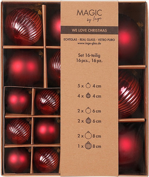 Набор шаров новогодних Inge's Christmas One-Two-Tree! / 15333P418 - фото