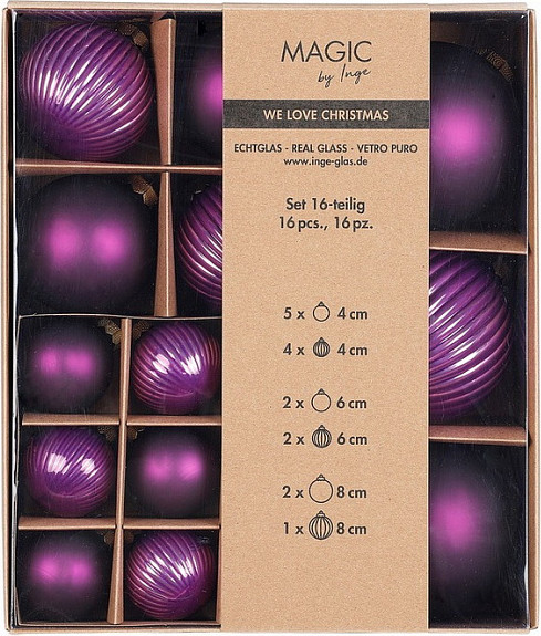 Набор шаров новогодних Inge's Christmas One-Two-Tree! / 16420P418 - фото