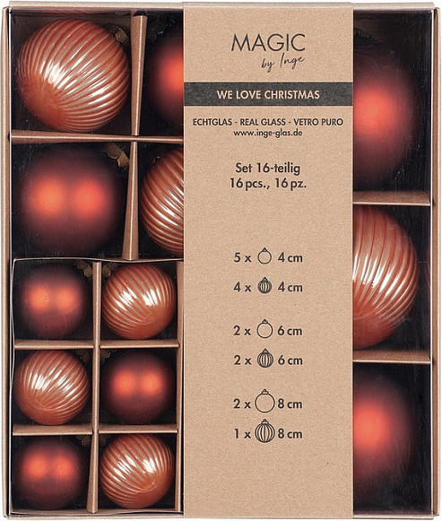 Набор шаров новогодних Inge's Christmas One-Two-Tree! / 16408P418 - фото