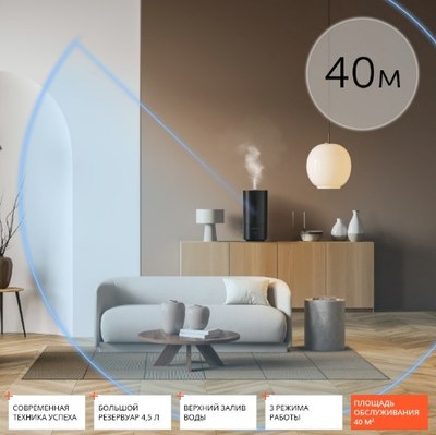 Ультразвуковой увлажнитель воздуха Redmond RHF-3328 (черный/бежевый)