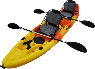 Каяк BarrakuDA SOT385 (желтый/красный) - фото