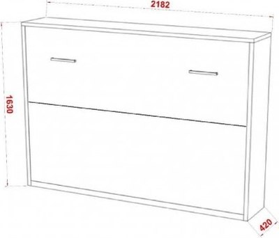 Шкаф-кровать трансформер Макс Стайл Wave 36мм 140x200