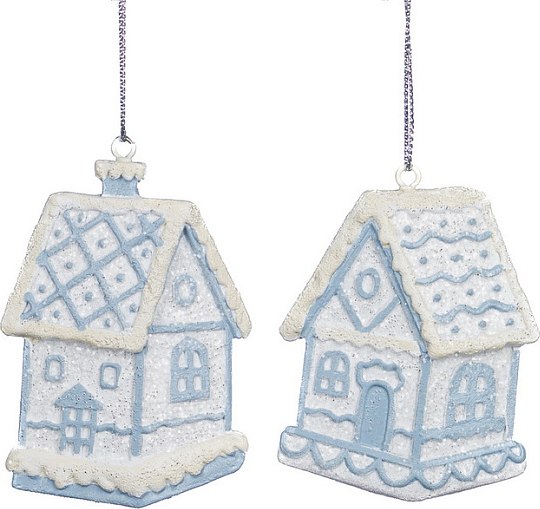 Елочная игрушка Goodwill Xmas 2024 Пряничный домик голубой / MC 38235