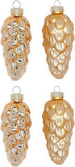Набор елочных игрушек Inge's Christmas Classic Gold. Шишки / 12004P022 - фото