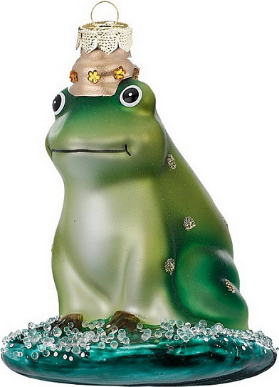 Елочная игрушка Inge's Christmas Figural Glass Ornaments. Царевна-лягушка / 64648H120 - фото