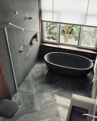 Душевая стенка MaybahGlass 195х99 / MGD-1357-1ш