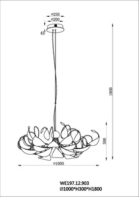 Люстра Wertmark Alessandra WE197.12.903