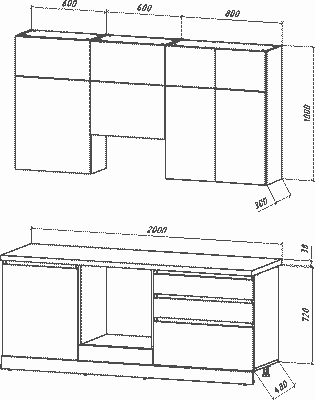 Кухонный гарнитур ВерсоМебель Эко Премиум 2.0