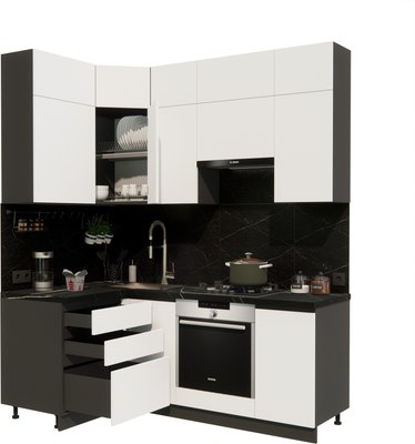 Кухонный гарнитур ВерсоМебель Эко Премиум 1.2x2.0 левая