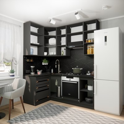 Кухонный гарнитур ВерсоМебель Эко Премиум 1.2x2.0 левая