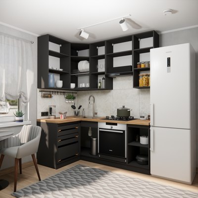 Кухонный гарнитур ВерсоМебель Эко Премиум 1.2x2.0 левая