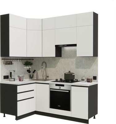 Кухонный гарнитур ВерсоМебель Эко Премиум 1.2x2.0 левая - фото