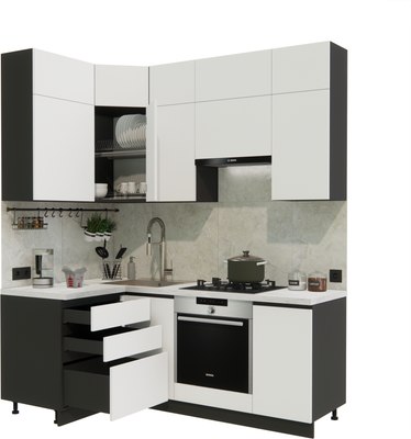 Кухонный гарнитур ВерсоМебель Эко Премиум 1.2x2.0 левая