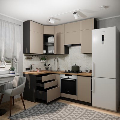 Кухонный гарнитур ВерсоМебель Эко Премиум 1.2x2.0 левая