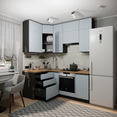 Кухонный гарнитур ВерсоМебель Эко Премиум 1.2x2.0 левая