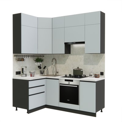 Кухонный гарнитур ВерсоМебель Эко Премиум 1.2x2.0 левая - фото