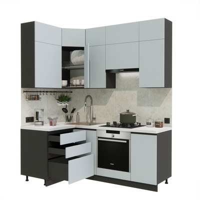 Кухонный гарнитур ВерсоМебель Эко Премиум 1.2x2.0 левая