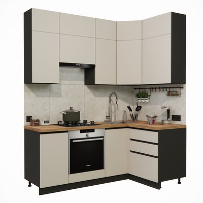 Кухонный гарнитур ВерсоМебель Эко Премиум 1.2x2.0 правая - фото