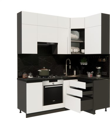 Кухонный гарнитур ВерсоМебель Эко Премиум 1.2x2.0 правая