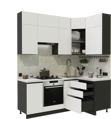 Кухонный гарнитур ВерсоМебель Эко Премиум 1.2x2.0 правая