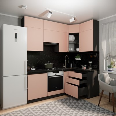 Кухонный гарнитур ВерсоМебель Эко Премиум 1.2x2.2 правая