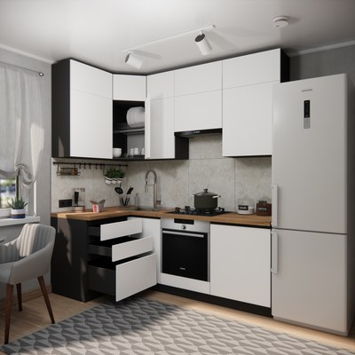 Кухонный гарнитур ВерсоМебель Эко Премиум 1.2x2.2 левая