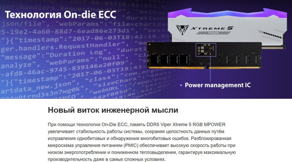 Оперативная память DDR5 Patriot PVXR548G80C38KM