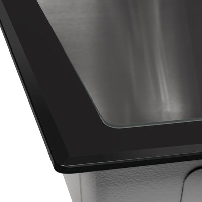 Мойка кухонная Arfeka Eco AR 50x50 (GS Black Glass+Satin)
