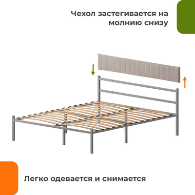 Двуспальная кровать Домаклево Лофт Компакт 140x190