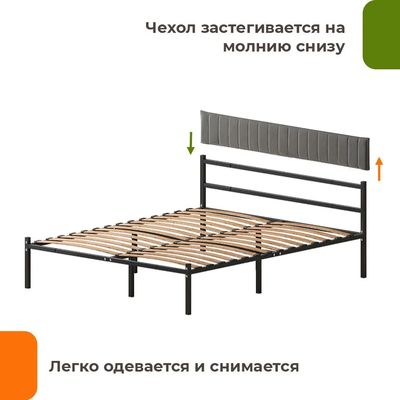 Двуспальная кровать Домаклево Лофт Компакт 160x190