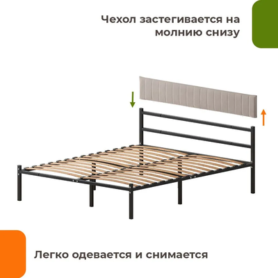 Двуспальная кровать Домаклево Лофт Компакт 120x200