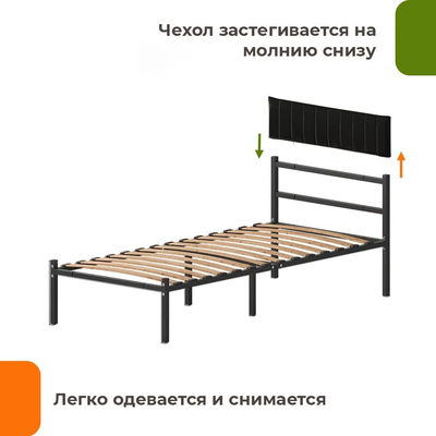 Двуспальная кровать Домаклево Лофт Компакт 90x200