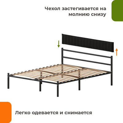 Двуспальная кровать Домаклево Лофт Компакт 160x200