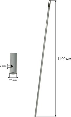 Рукоятка для швабры OfficeClean Professional 140см без резьбы