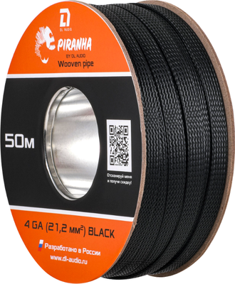 Оплетка для кабеля DL Audio Piranha WP 4 Ga Black - фото