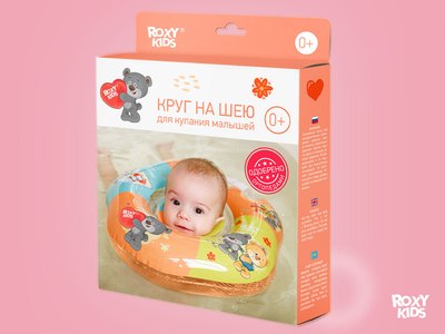 Круг для купания ROXY-KIDS Мишка Circus / RTT-002С