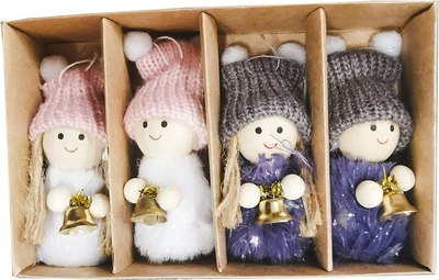 Набор елочных игрушек MONAMI Девочка с колокольчиком 12A-004 - фото