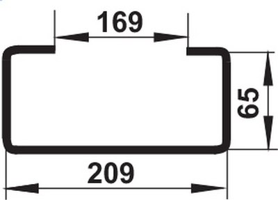 Держатель воздуховода Семь ветров Для плоского канала 204x60 / 86